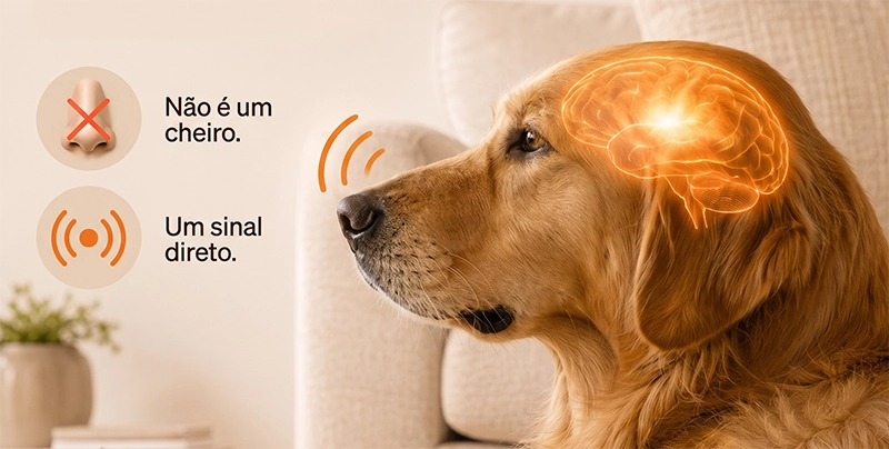 Não é um cheiro: um sinal direto para o cérebro do pet